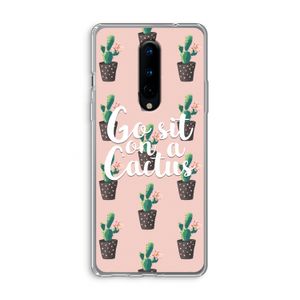 Cactus quote: OnePlus 8 Transparant Hoesje