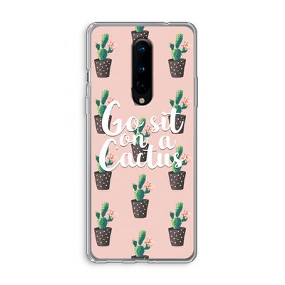 Cactus quote: OnePlus 8 Transparant Hoesje