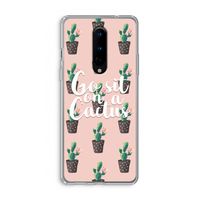 Cactus quote: OnePlus 8 Transparant Hoesje