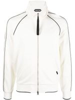 TOM FORD veste zippée à patch logo - Blanc