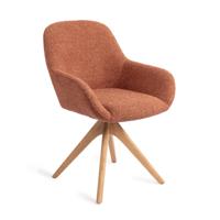 Jesper Home Eetkamerstoel 'Kushi' Revolve Oak Natural, kleur Amber Autumn