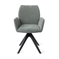 Jesper Home Misaki eetkamerstoel Breezy Blue revolve oak black