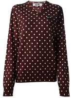 Comme Des Garçons Play polka dot sweater - Rouge