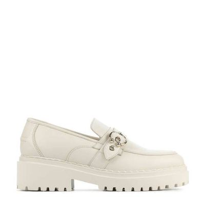 Nubikk Fae Gatsby leren instappers off white