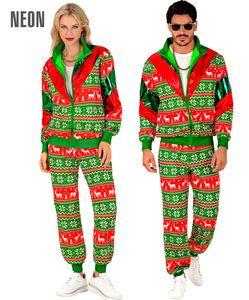 Kerst Trainingspak Groen Rood Unisex