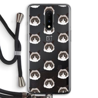 It's a Purrr Case: OnePlus 7 Transparant Hoesje met koord