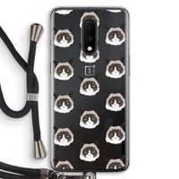 It's a Purrr Case: OnePlus 7 Transparant Hoesje met koord