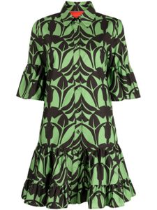 La DoubleJ robe-chemise Choux à imprimé graphique - Vert