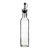 Cosy & Trendy Olie en azijn flessen - glas - 300 ml - schenktuit - afsluitbare dop