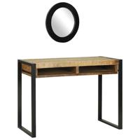 Kaptafel met plank Bruin 100 x 50 x 75 cm Massief mangohout