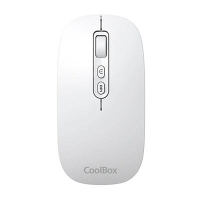 Wireless muis CoolBox Ratón W02-IA Wit Grijs 1600 dpi