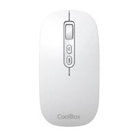 Wireless muis CoolBox Ratón W02-IA Wit Grijs 1600 dpi