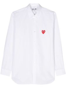 Comme Des Garçons Play chemise à appliqué cœur - Blanc