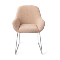 Jesper Home Kushi eetkamerstoel Flax Relax slide steel