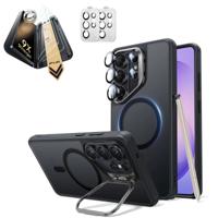 Galaxy S26 Ultra Bundle Classic Hybrid Magnetic Case (Stash Stand) and Armorite® Pro Screen Protector - Frosted Black