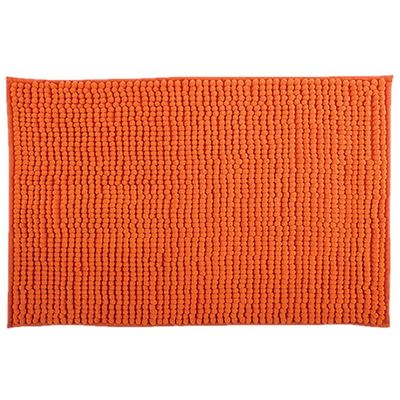 MSV Badkamerkleedje/badmat tapijt - voor op de vloer - oranje - 50 x 80 cm