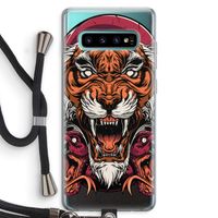 Tiger and Rattlesnakes: Samsung Galaxy S10 Plus Transparant Hoesje met koord