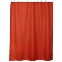 Douchegordijn Basic Elegance - met ringen - oranje - polyester - 180 x 200 cm - wasbaar