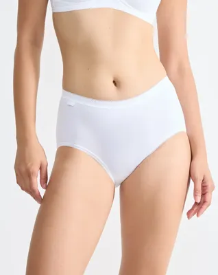 4-pack Basic Midi - dames heup slips (3+1 Gratis) - Heup slips vrouwen - katoenen onderbroeken dames