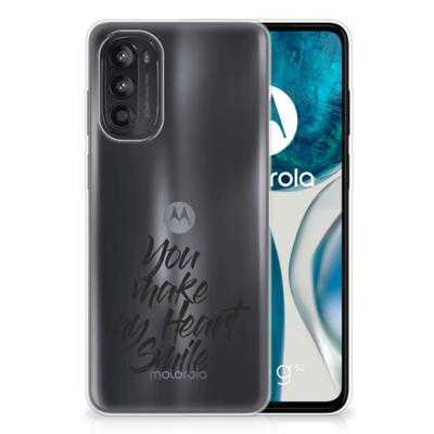Motorola Moto G52/G82 | Siliconen hoesje | met naam Heart Smile