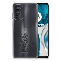 Motorola Moto G52/G82 | Siliconen hoesje | met naam Heart Smile