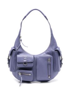 Blumarine pocket-embellished leather shoulder bag - Violet