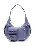 Blumarine pocket-embellished leather shoulder bag - Violet - thumbnail