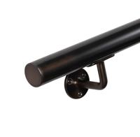 Ronde trapleuning gun metal Ø42,4 mm - per meter