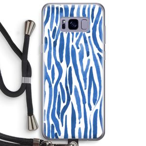 Blauwe nerven: Samsung Galaxy S8 Plus Transparant Hoesje met koord