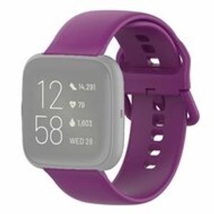 Fitbit Versa 1 / 2 & Lite siliconen sportbandje met gespsluiting - Paars - Maat: Large