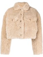 MARANT ÉTOILE faux-shearling cropped jacket - Tons neutres - thumbnail