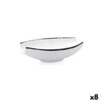 Kom Ariane Vital Filo Wit Zwart Keramisch 19 x 13,5 cm (8 Stuks)