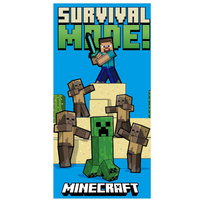 Minecraft Strandlaken Survival Mode - 70 x 140 cm - Polyester - thumbnail