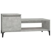 The Living Store Salontafel Betongrijs 100 x 50 x 45 cm - Duurzaam bewerkt hout en metaal