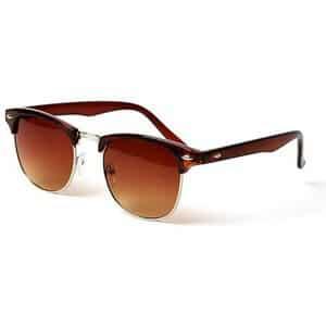 Brown Half-Frame Wayfarer zonnebril