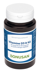 Bonusan Vitamine D3 & K2 Softgel Capsules