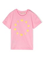 Marni Kids t-shirt en coton à logo floqué - Rose - thumbnail