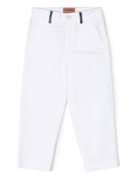 Missoni Kids pantalon en maille à coupe droite - Blanc