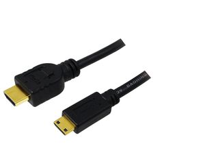 LogiLink CH0023 HDMI-kabel HDMI Aansluitkabel HDMI-A-stekker, HDMI-mini-C-stekker 2.00 m Zwart 4K UHD