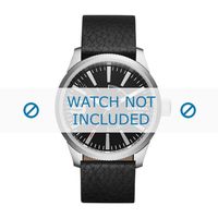 Horlogeband Diesel DZ1766 Leder Zwart 24mm