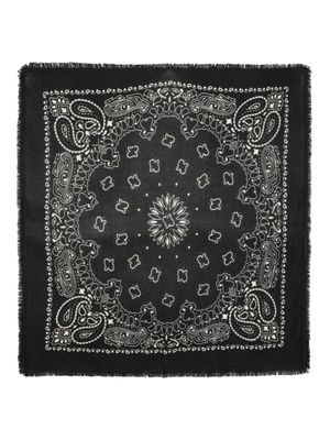 kujten foulard Hachiko à imprimé cachemire - Noir