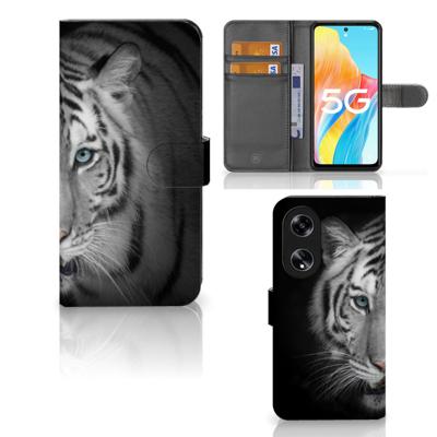 OPPO Reno8 T 5G | Telefoonhoesje | Met pasjeshouder | Tijger