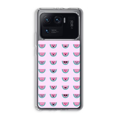 Smiley watermeloenprint: Xiaomi Mi 11 Ultra Transparant Hoesje