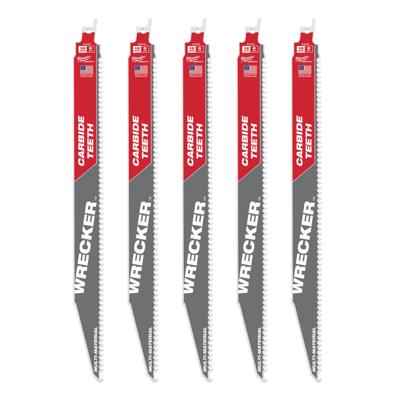 Milwaukee Multimateriaal: Zware WRECKER™ Carbide Getande Sloopbladen | TCT WRECKER 300mm x 6 Tpi | 5 pc - 48475543