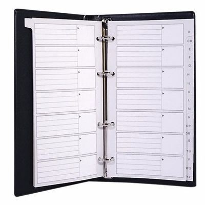 Adresboek/telefoonregister met 4 rings ringband