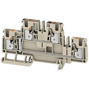 Weidmüller 2540020000 Doorgangsklem 2-etages 6.10 mm Push-In-klem Beige 50 stuk(s)