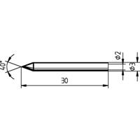 Ersa 012 BD Soldeerpunt Potloodvorm Grootte soldeerpunt 0.3 mm Inhoud: 1 stuk(s) - thumbnail