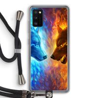 Fire & Ice: Samsung Galaxy A41 Transparant Hoesje met koord Fire & Ice: Samsung Galaxy A41 Transparant Hoesje met koord
