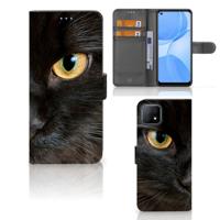 OPPO A73 5G | Telefoonhoesje | Met pasjeshouder | Zwarte Kat