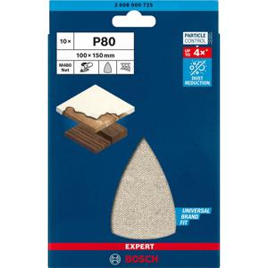 Bosch Professional EXPERT M480 schuurnet universeel 100x150mm K80 VE=10 - 2608900725